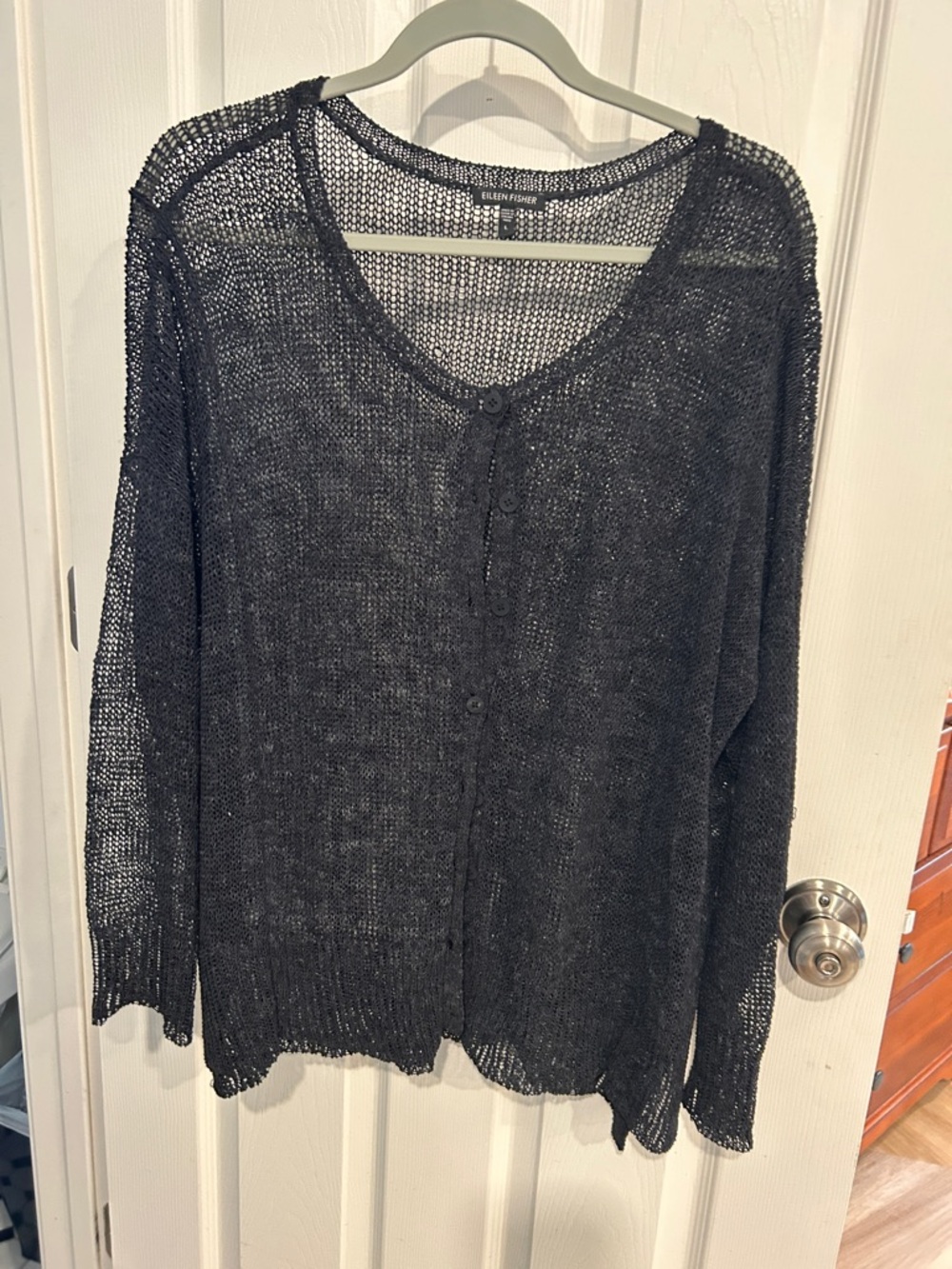 Classic Eileen fisher black knit cardigan